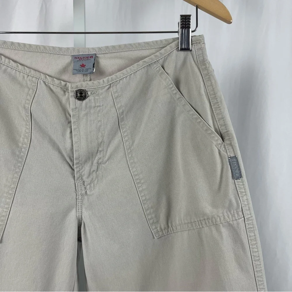Vintage Silver Jeans Canada Size 30 Wide Leg Canvas Cargo Pants Y3K Baggy Loose